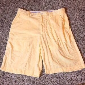 FootJoy‎ Golf Shorts Flat Front Lightweight Performance Yellow Mens W34